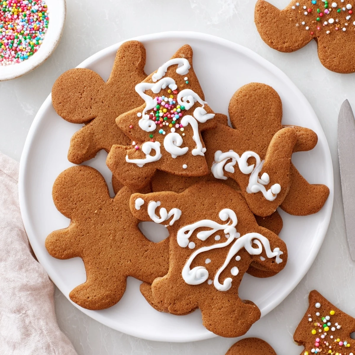 Klassische Weihnachtsplätzchen mit Ingwer, weich und würzig, perfekt dekoriert für Feste.  